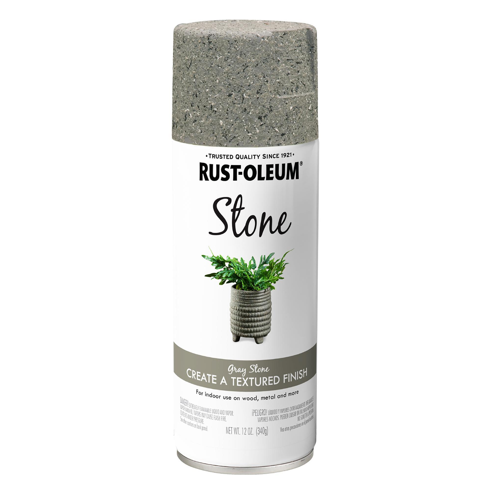 Rust-Oleum Stone Textured Spray Paint — Gray Stone, 12 Oz. Cans, 6 Pk, Model# 7992830DS